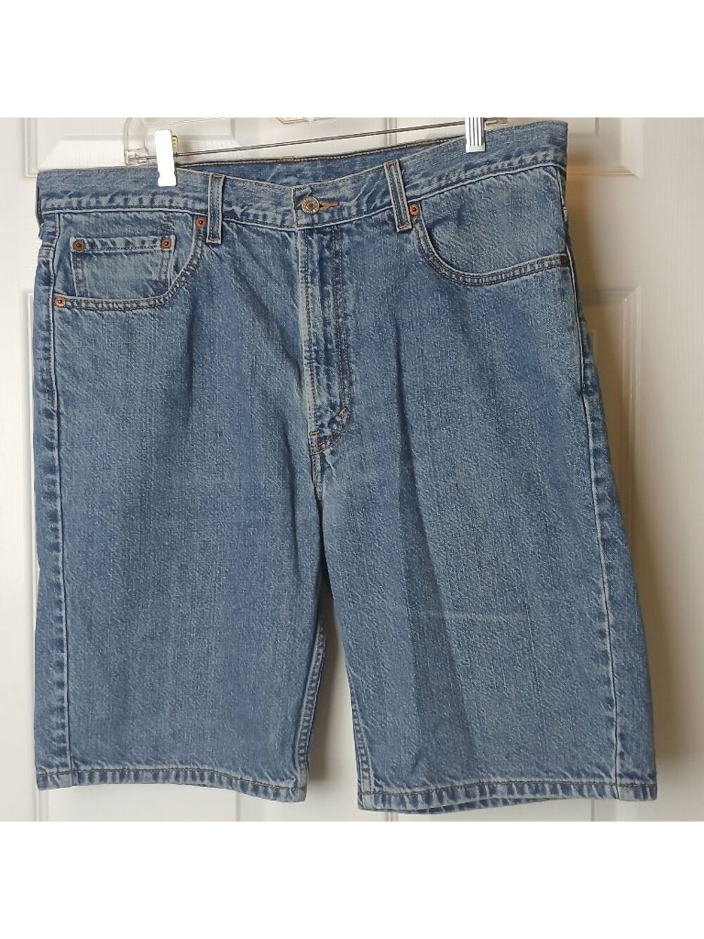 Levis 505 Mens 38 x 10.5 Denim Shorts W38 Regular Fit 100% Cotton #D-35